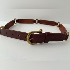 Fossil Genuine Leather women’s belt brass M
